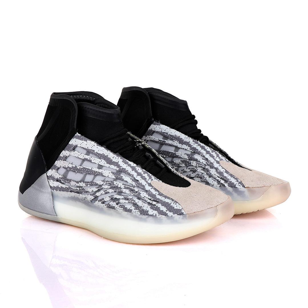 Adidas Yeezy Basketball Quantum Black and Grey Sneakers - Obeezi.com