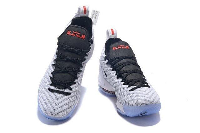 Advanced Design Lebron 16 White Black Men's Basketball Shoes - Obeezi.com