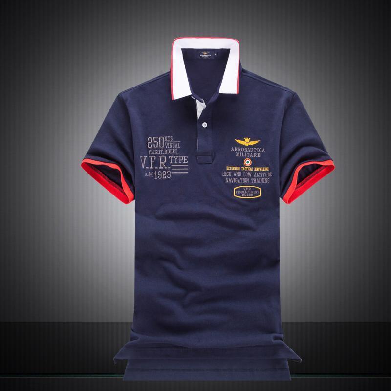 Aeronautica Militare Extension Tactical Short Sleeve Shirt Polo-Blue - Obeezi.com