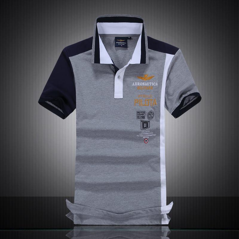 Aeronautica Militare Pilot Short Sleeve Shirt Polo-Ash - Obeezi.com