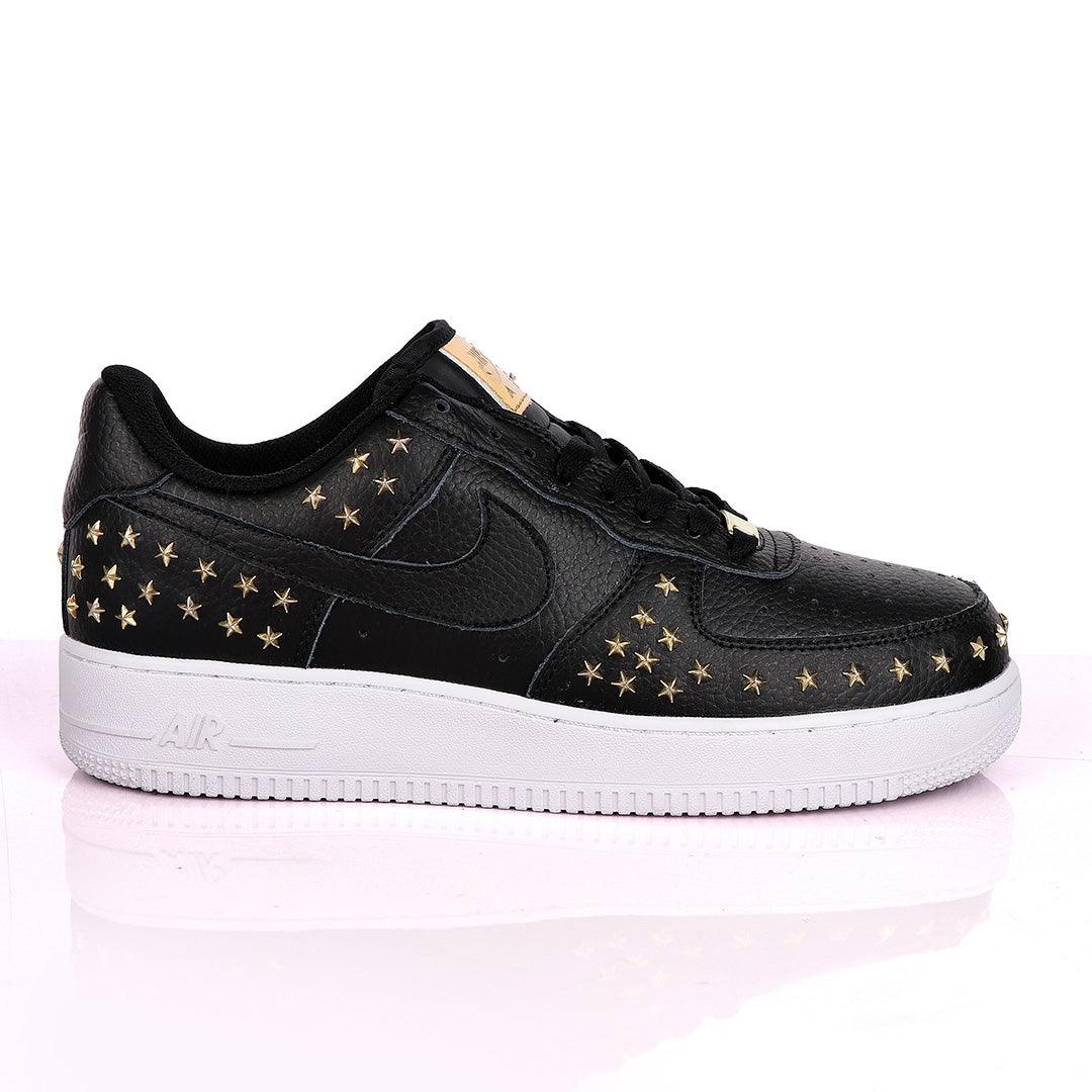 Air Force 1 Low Stars Sneaker Shoes -Black - Obeezi.com