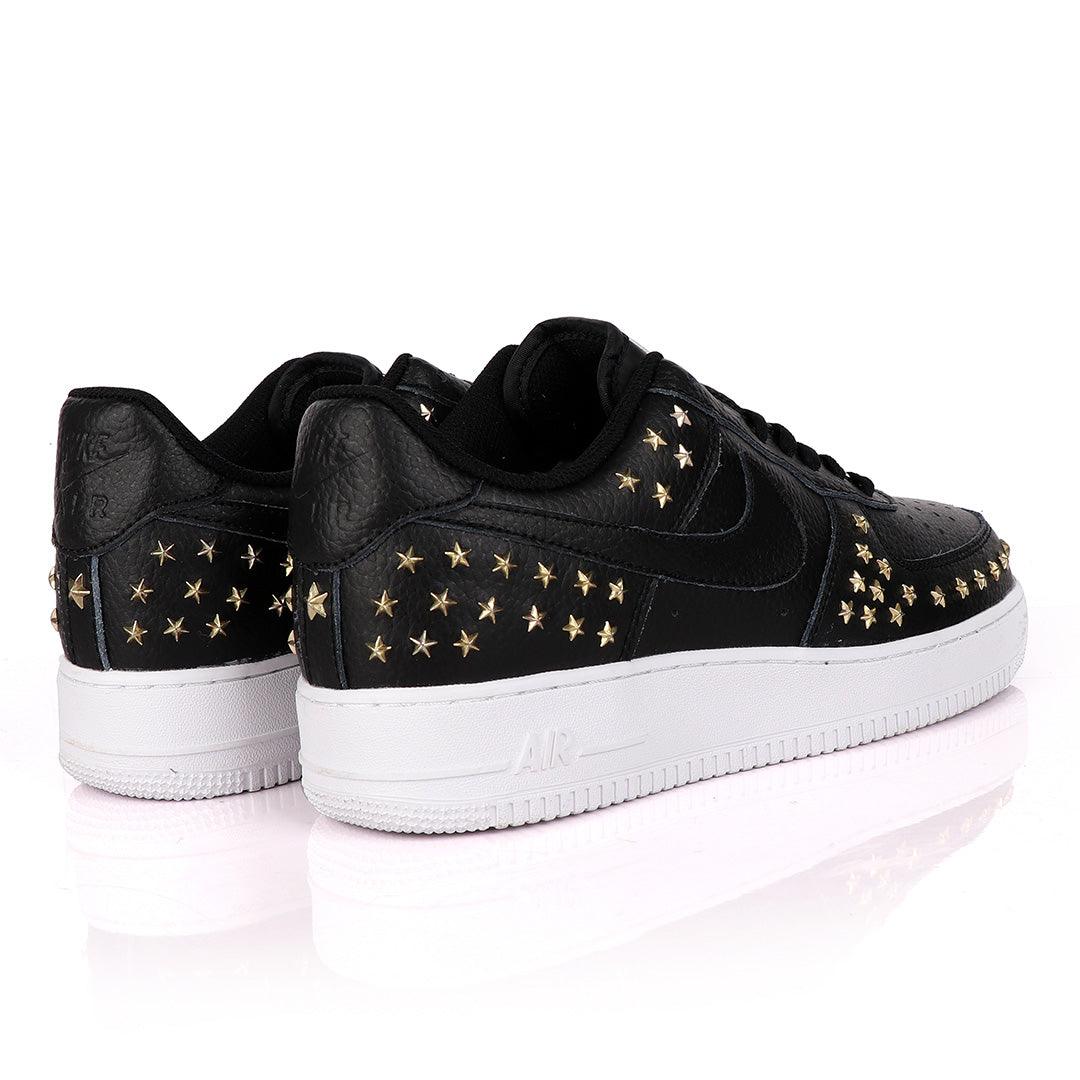Air Force 1 Low Stars Sneaker Shoes -Black - Obeezi.com
