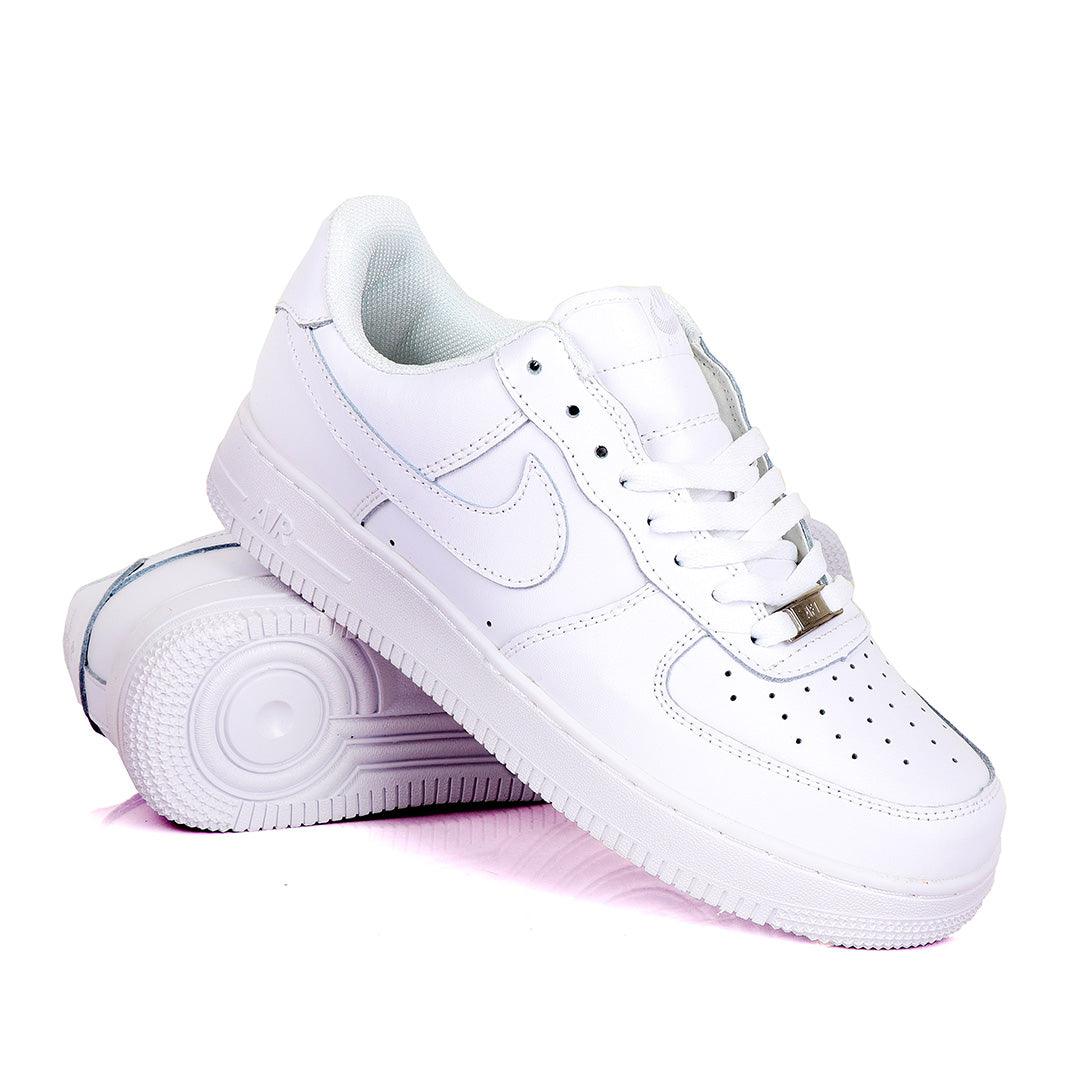 Air Force Nk Pressure 107 All White Sneakers - Obeezi.com