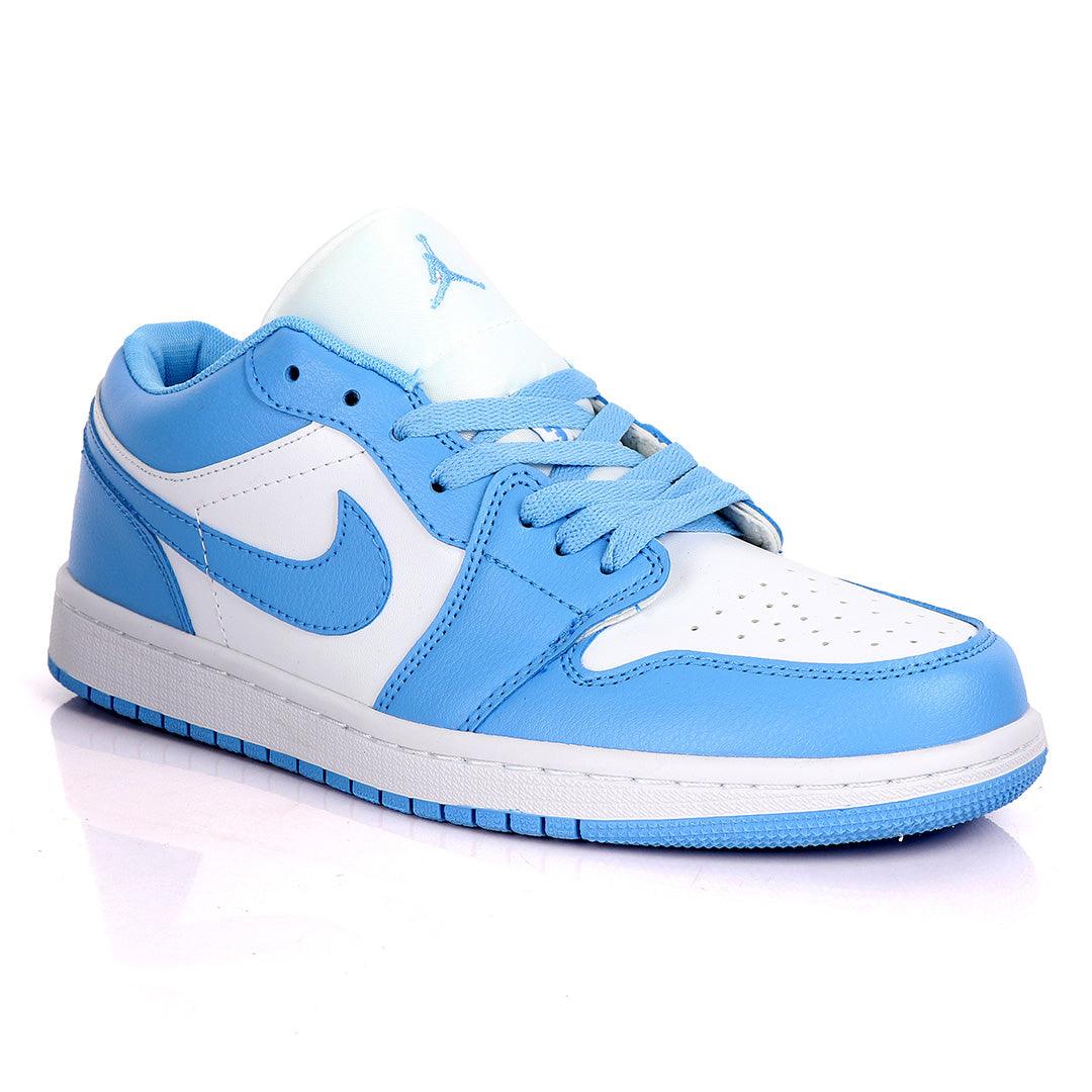 Air Jordan 1 Low SkyBlue And White Sneakers - Obeezi.com
