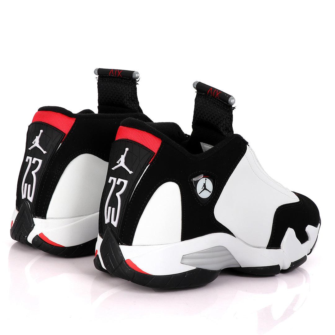 Air Jordan 14 Retro White, Black, Red Sneakers - Obeezi.com