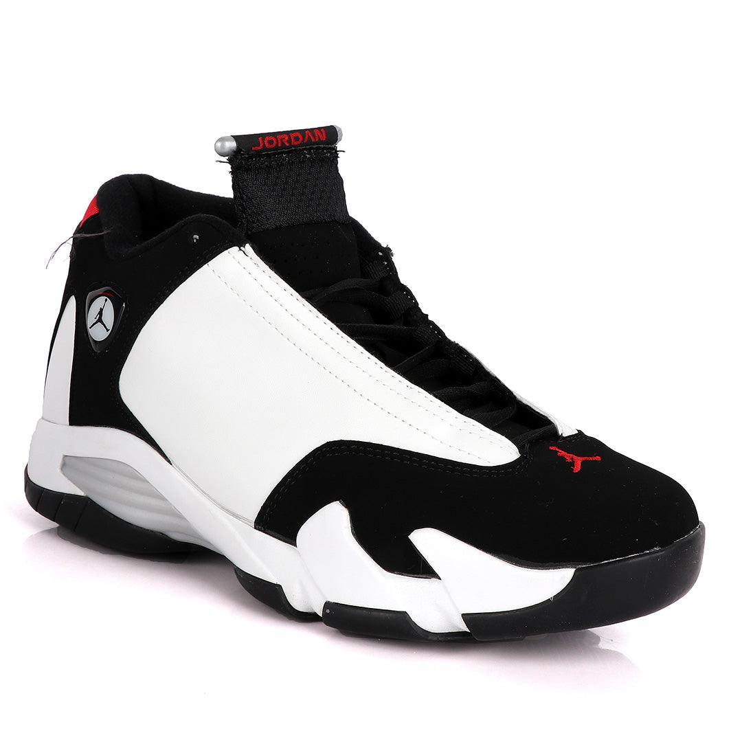 Air Jordan 14 Retro White, Black, Red Sneakers - Obeezi.com