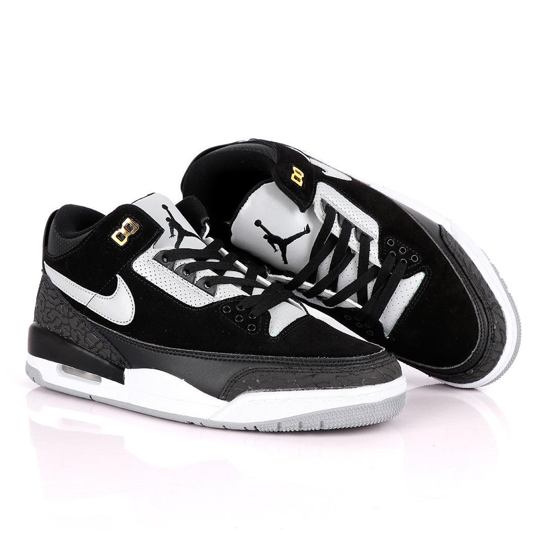 Air Jordan 3 Retro Tinker Suede Black Sneakers - Obeezi.com
