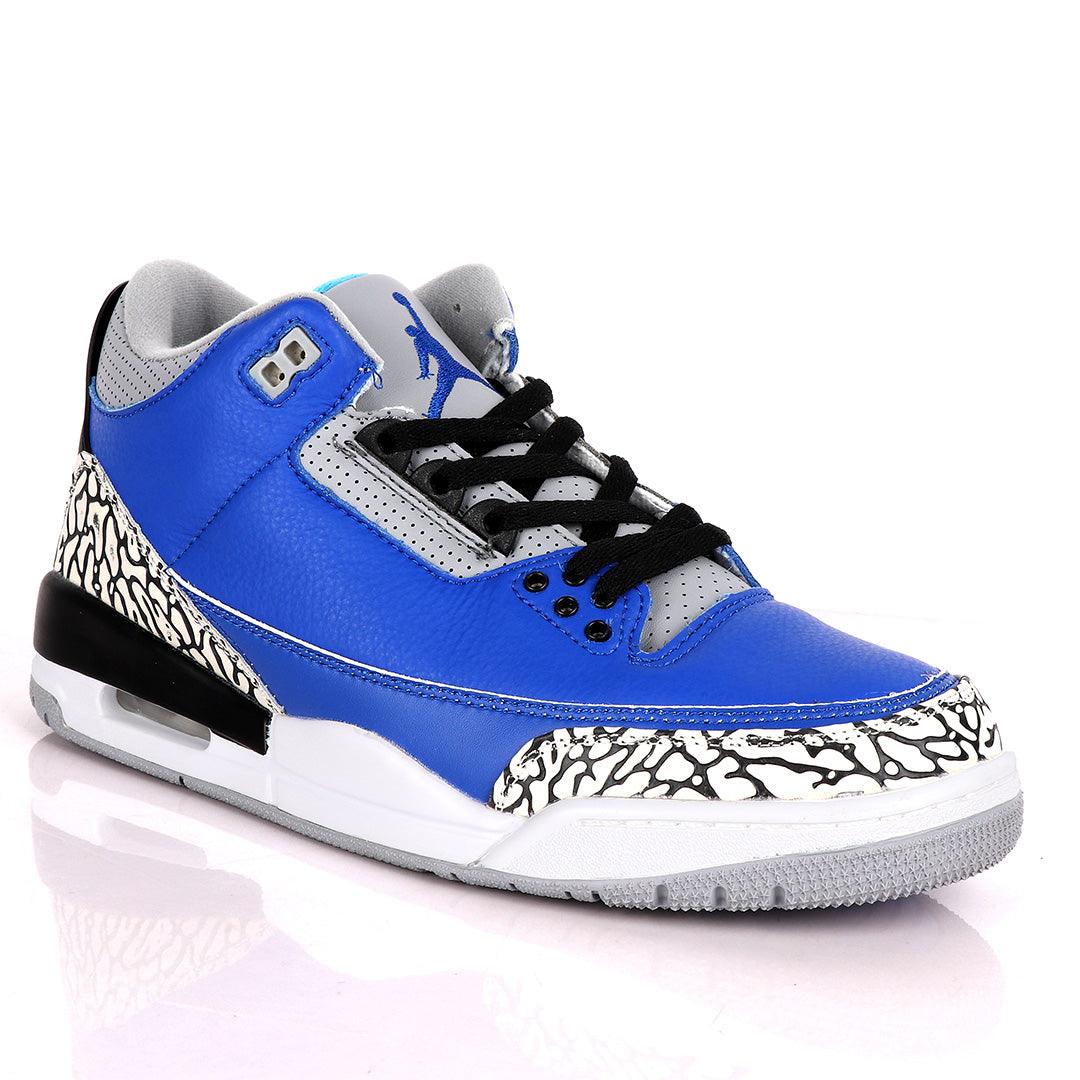 Air Jordan 3 Retro Tinker Varsity Royal Blue And Cement Grey Sneakers - Obeezi.com
