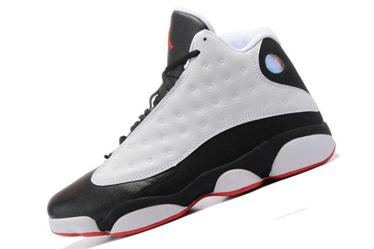 AJ 13 Retro Black and White Basketball Sneakers - Obeezi.com