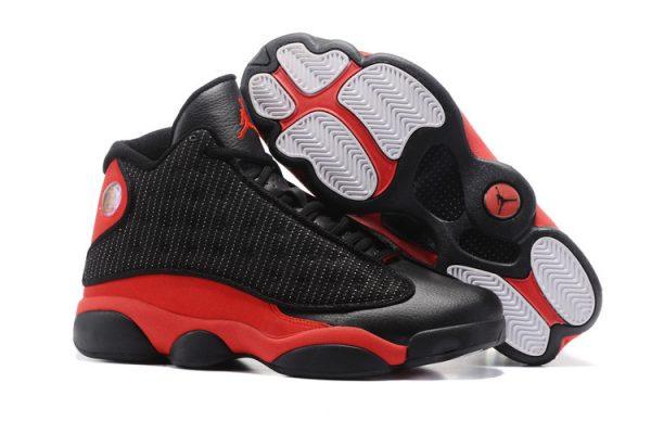 AJ 13 Retro Bred Black and Red Sneakers - Obeezi.com