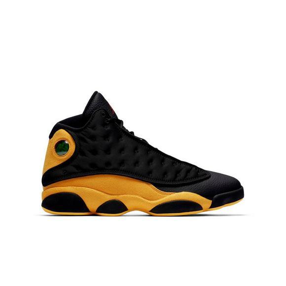 AJ 13 Retro Flint Black and Yellow Basketball Sneakers - Obeezi.com