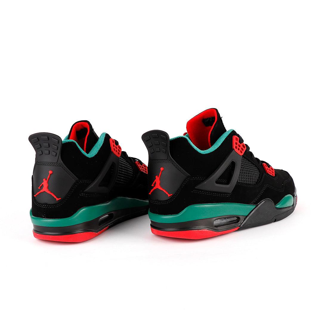 AJ 4 Retro Black/Green Noir-Vert Sneakers - Obeezi.com
