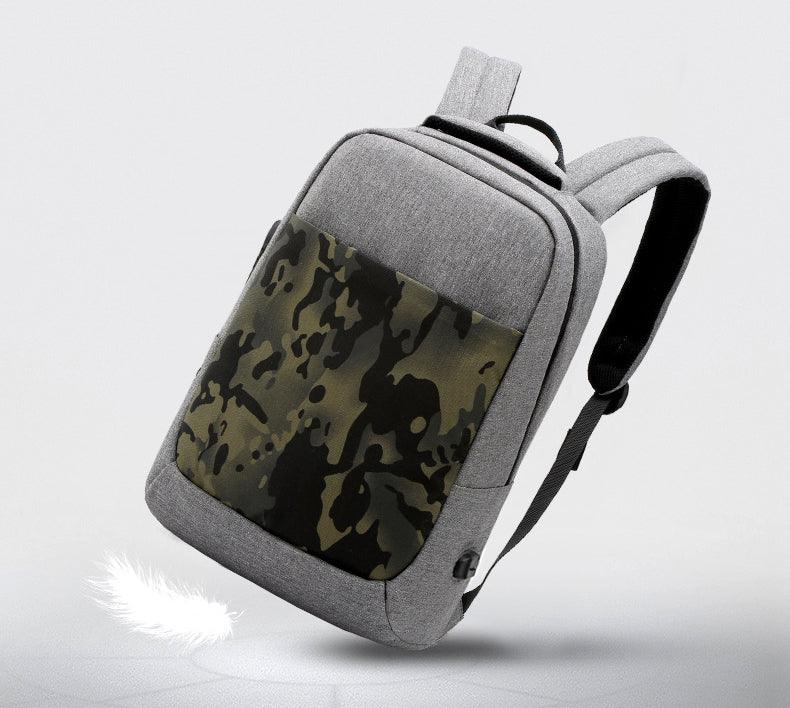 Anti Theft WaterProof Smart Camouflage BackPack with USB Port-Blue - Obeezi.com