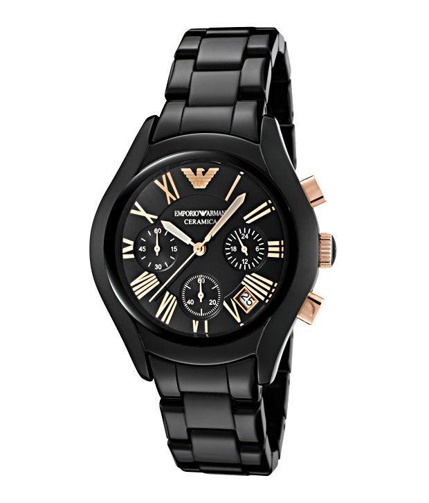 AR411 Women's Black Strap Wrist Watch - Obeezi.com