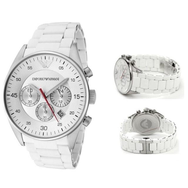 AR5859 White Sports Chronograph Men's Steel Watch - Obeezi.com