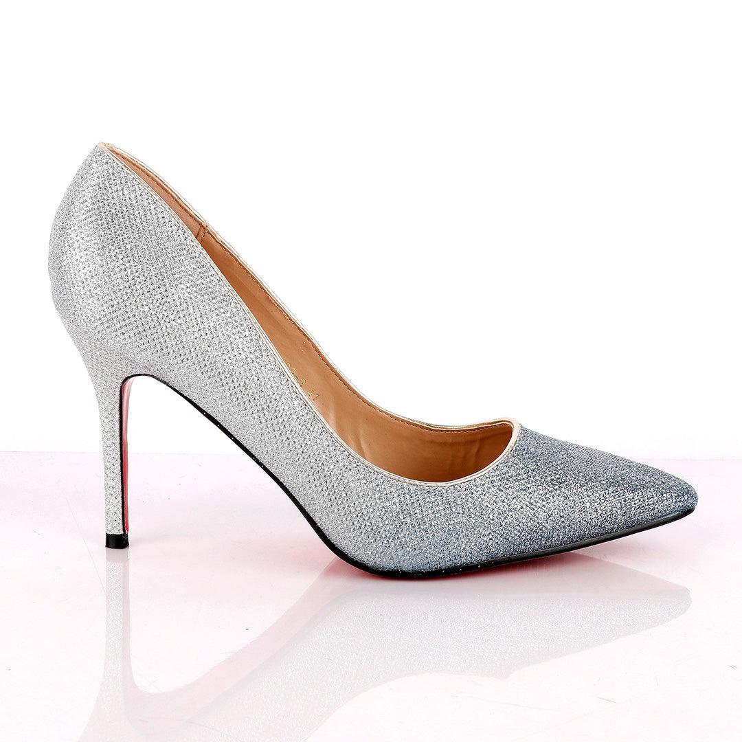 Atmosphere Silver Shiny Women's High Heel Shoe - Obeezi.com