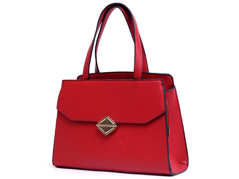 Avalynn Satchel Women Fashion Leather Bag - Red - Obeezi.com