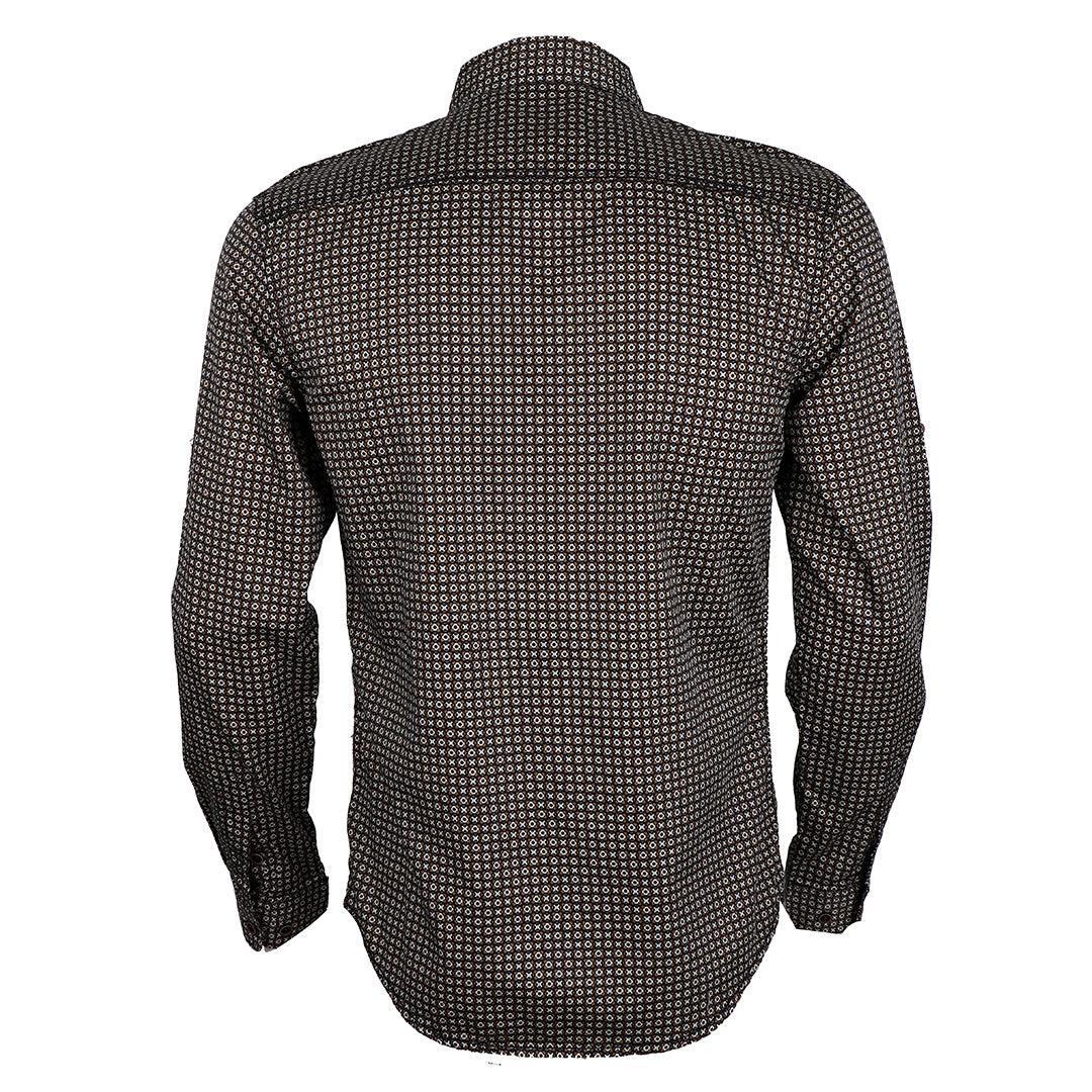 Badgley Dotted Well Styled Shirt- Brown - Obeezi.com