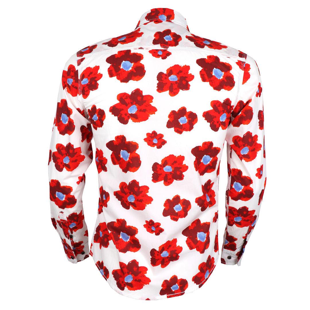 Badgley Men's Classic Flowered Designed LongSleeve Shirt - Obeezi.com