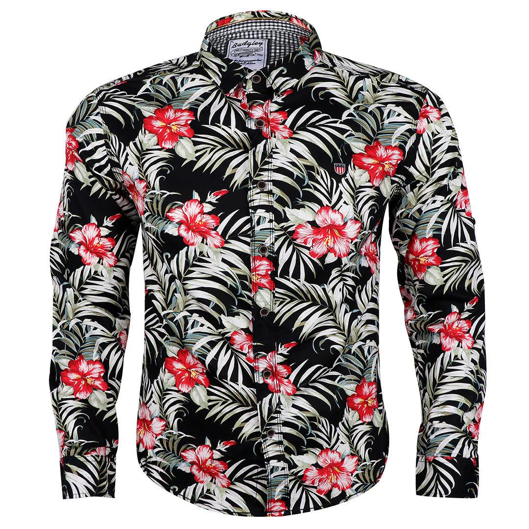 Badgley Mens flowered Styled Shirts - Obeezi.com