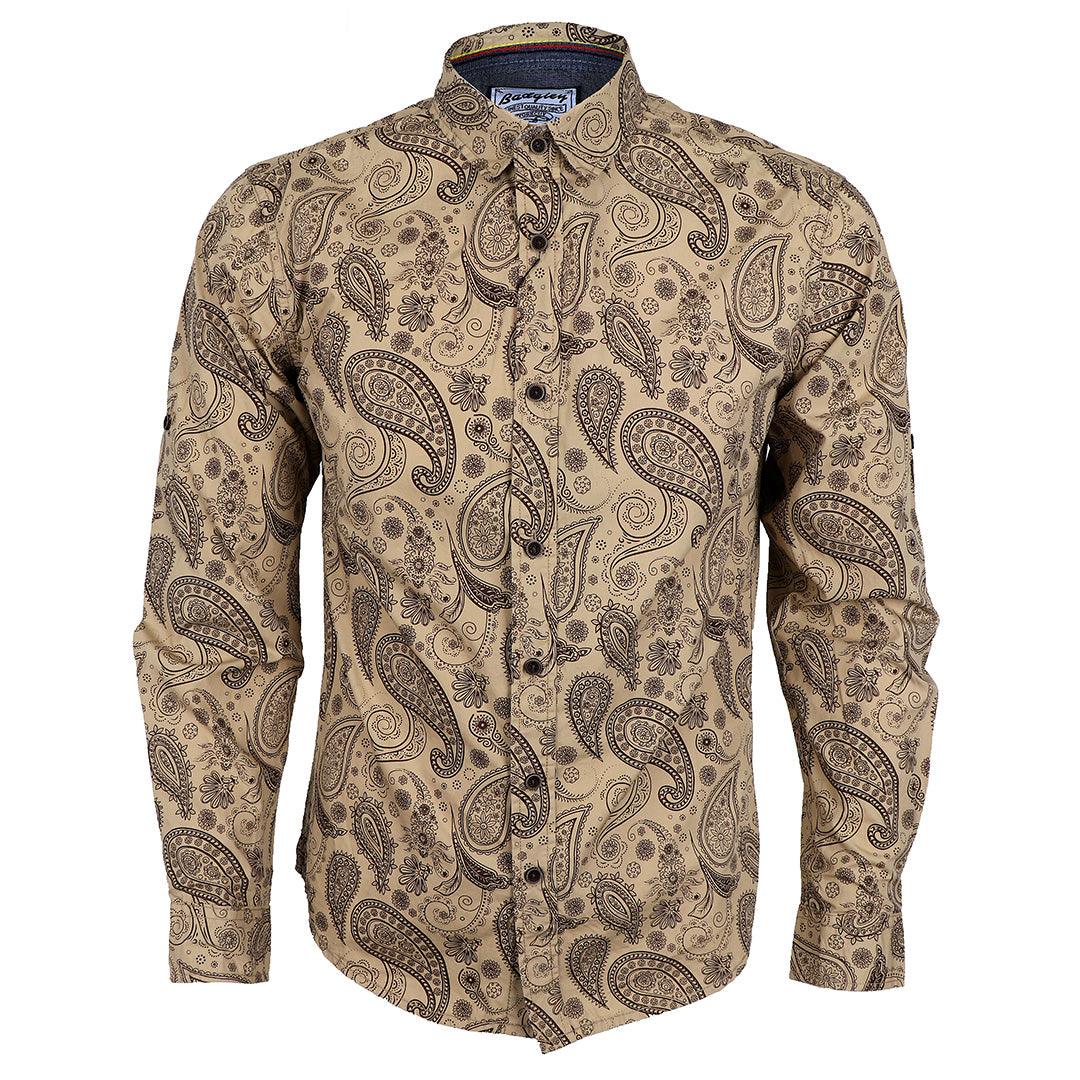 Badgley New York City Quality Finest Long Sleeve Shirt-Brown - Obeezi.com