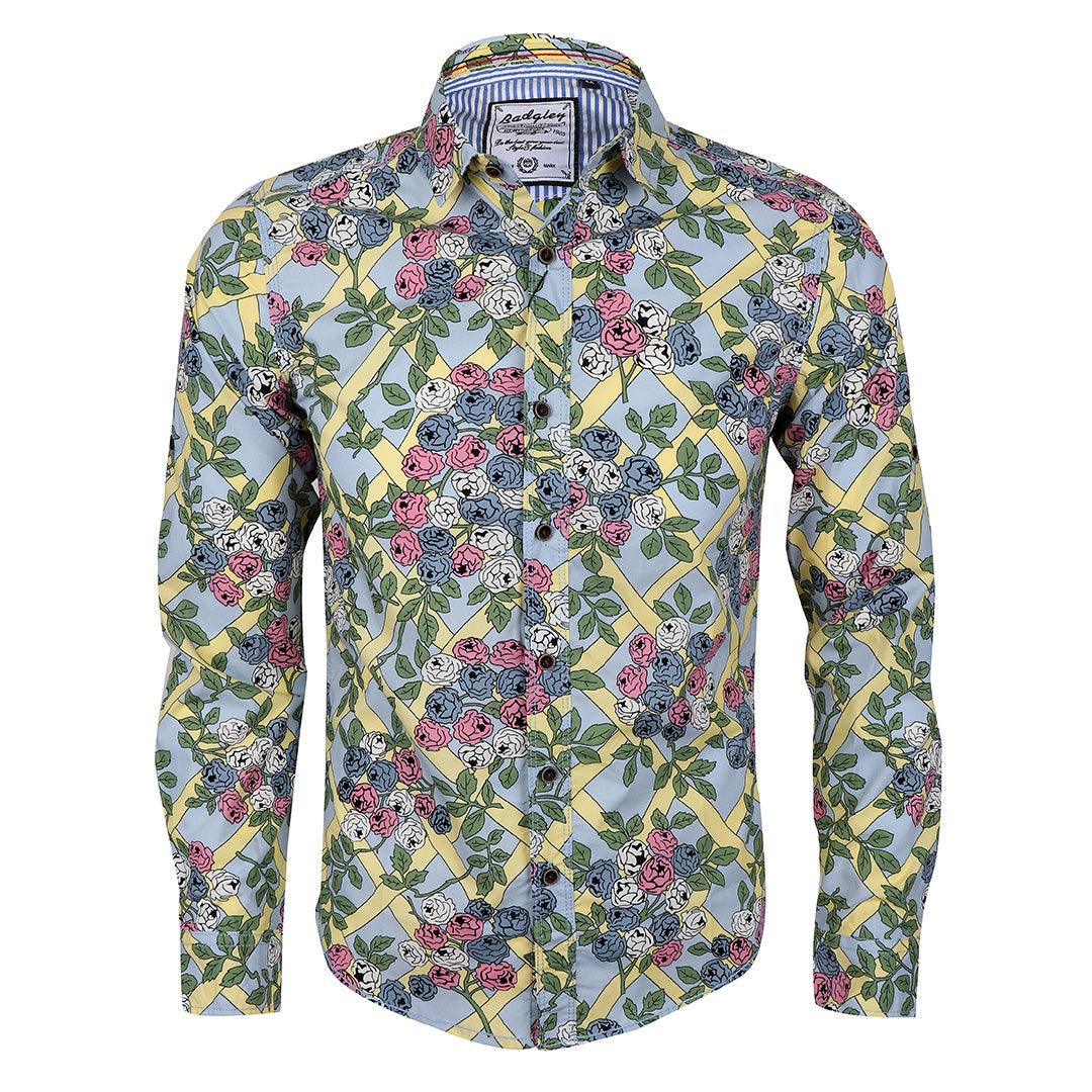 Badgley Rich Closet Floral Print Long Sleeve Shirt - Obeezi.com