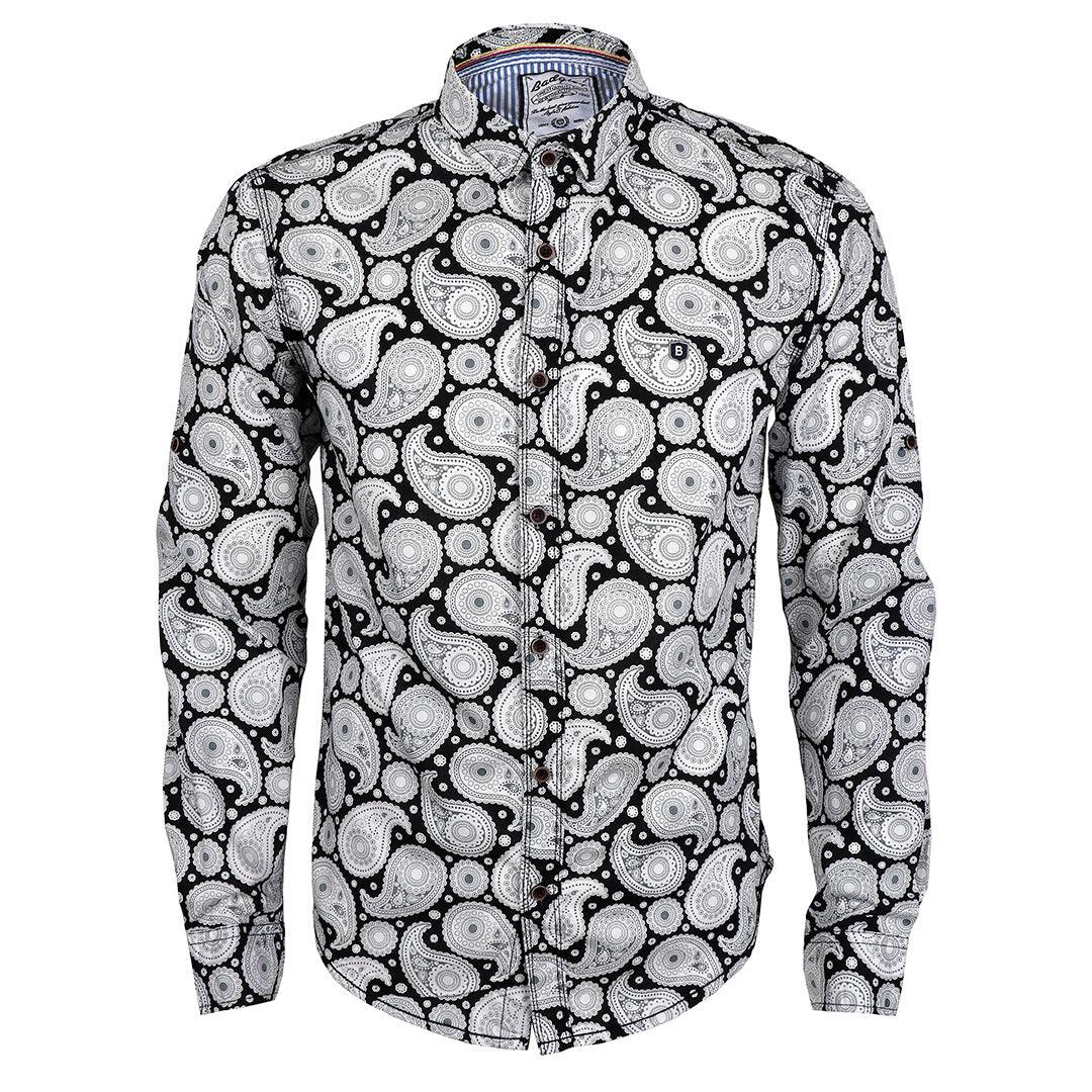 Badgley Rich Closet Trendy Black And White Long Sleeve Shirt - Obeezi.com