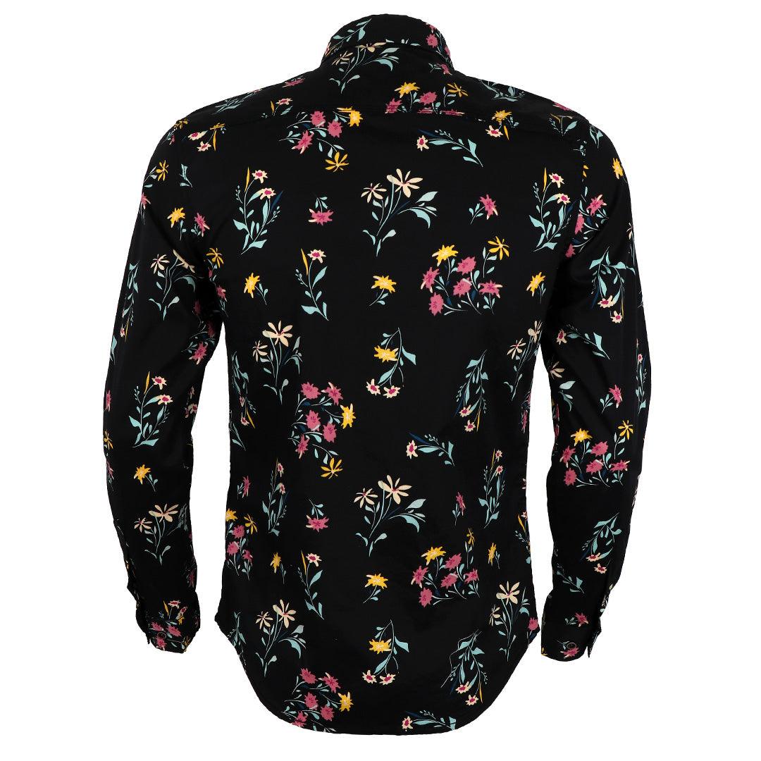 Baijeli Black And Floral Prints Long Sleeve Shirt - Obeezi.com