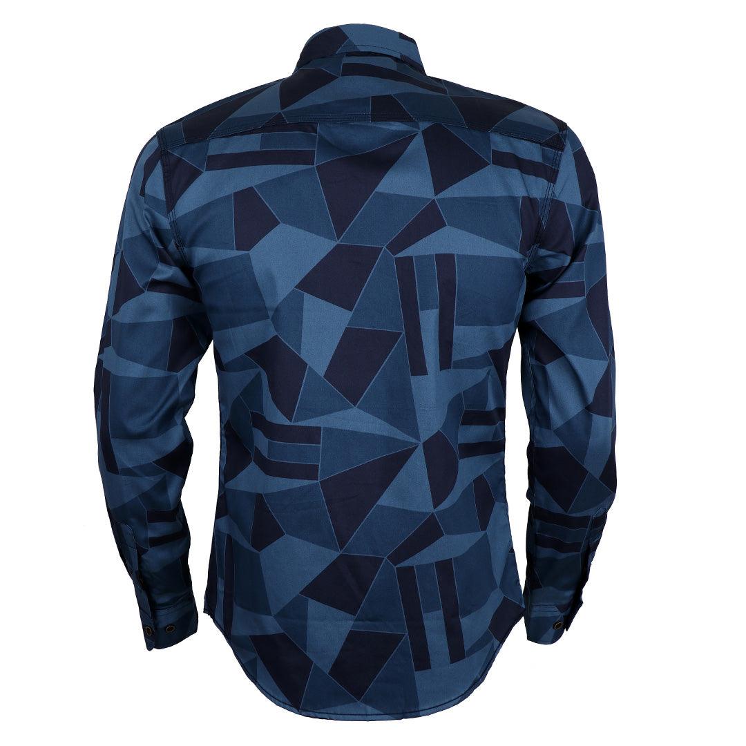 Bajieli Finest Quality Ace Designed Royal Long Sleeve Shirt-Blue - Obeezi.com