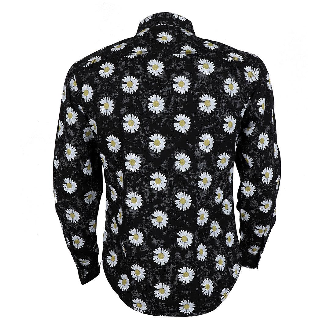 Bajieli Finest Quality Black With Sunflower Designed Shirt-Black - Obeezi.com