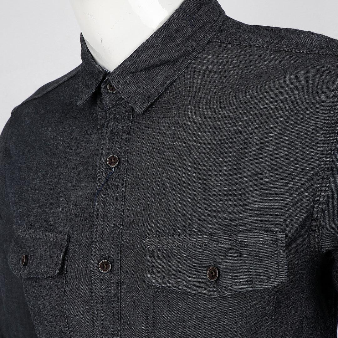 Bajieli Riggs Workwear Men's Denim Work Shirt-Black | Obeezi.com