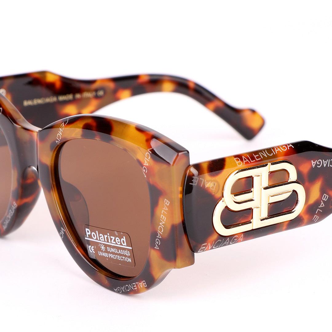 Balenciaga Tortoise Shell-Effect Dynasty Cat-Eyed With Polarized Lens Sunglasses - Obeezi.com