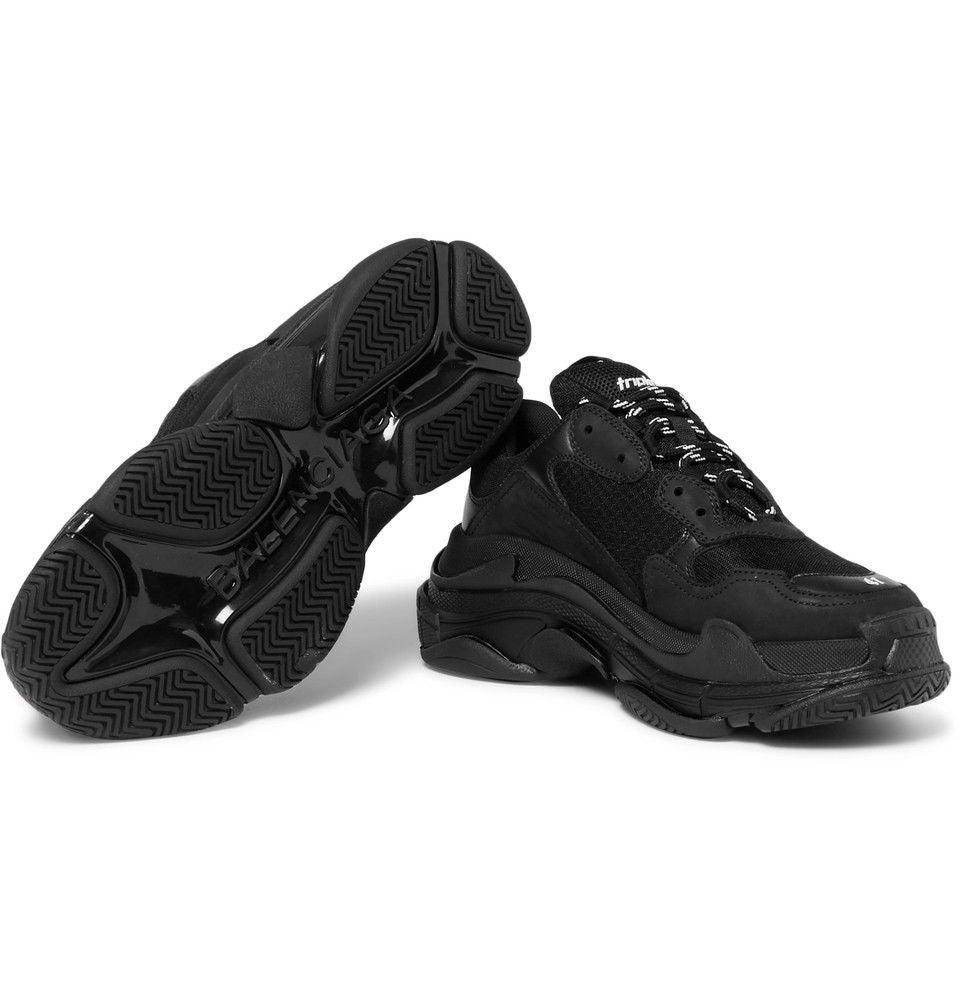 Balenciaga Triple S Sold Out Speed Runner Trainer Arena Triple Black - Obeezi.com