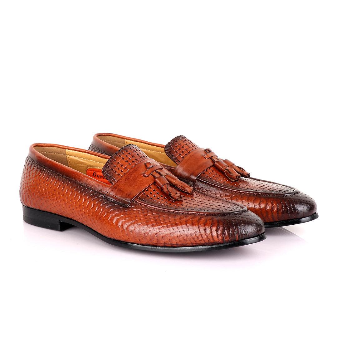 Berluti Tassel Leather Men's Shoe-Brown - Obeezi.com