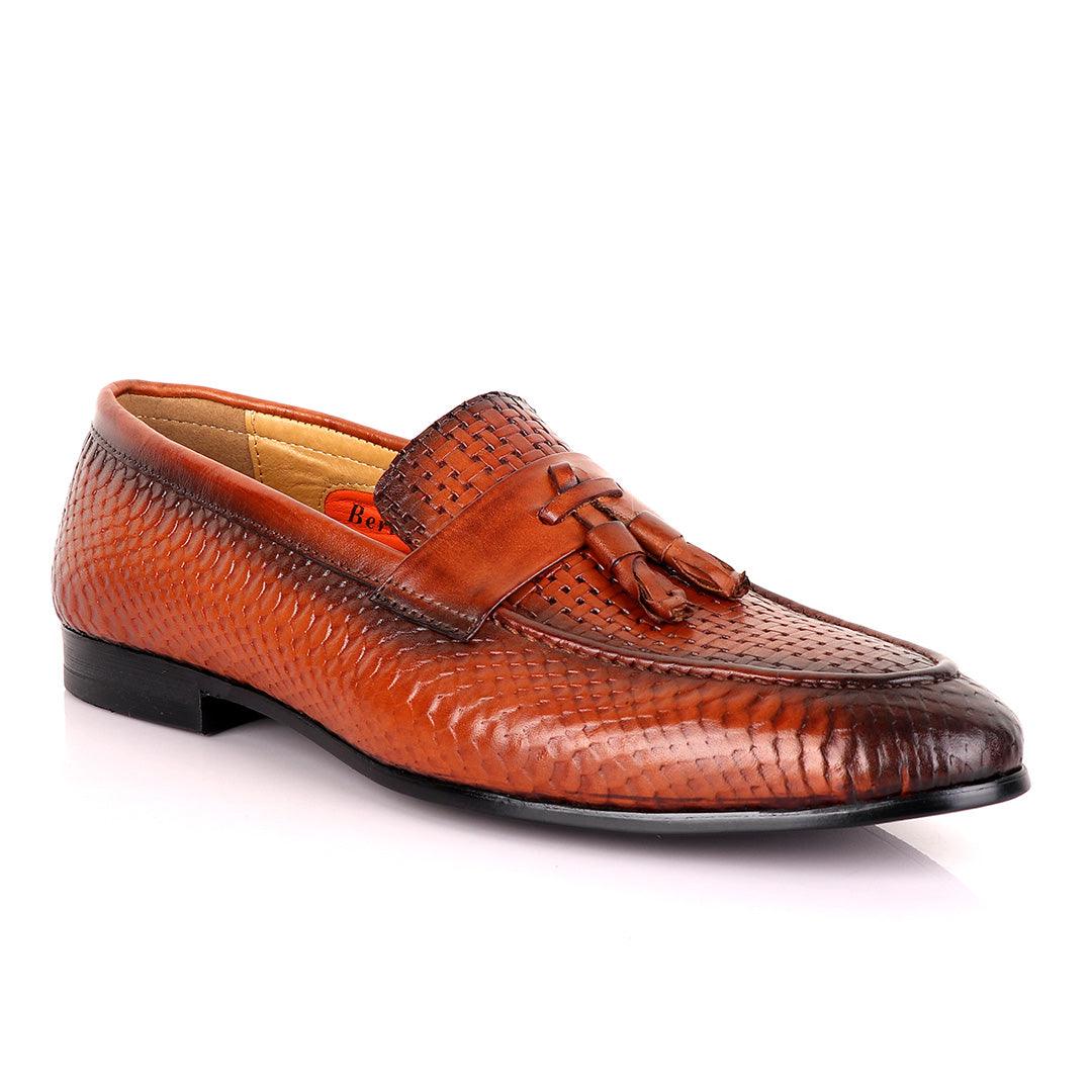 Berluti Tassel Leather Men's Shoe-Brown - Obeezi.com