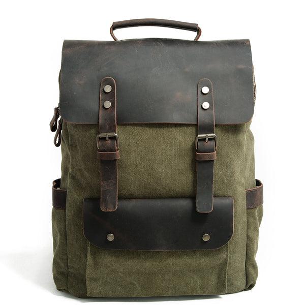 Blended Smart Thick Canvas BackPack Bag- Green - Obeezi.com