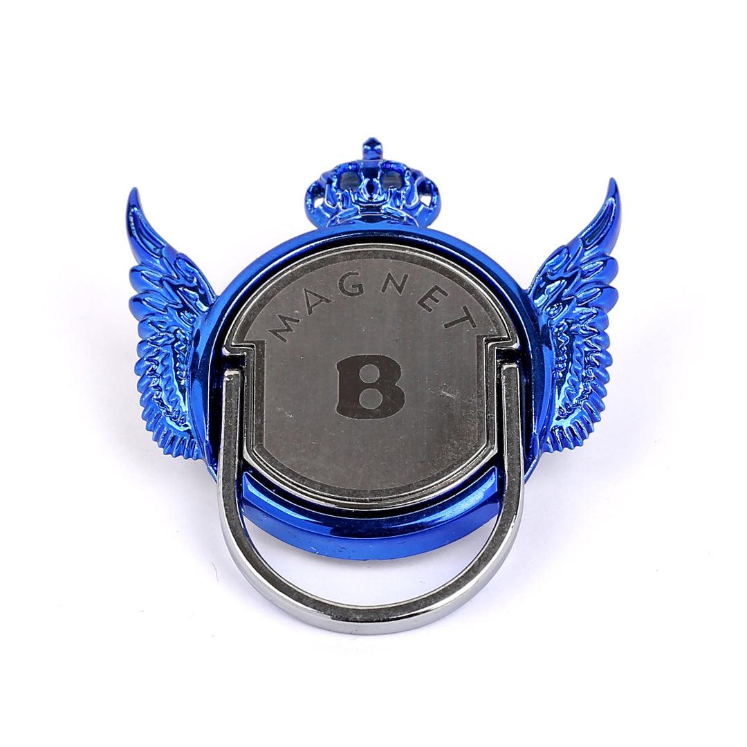 Blue Magnet Crown Wings Ring Phone Holder - Obeezi.com
