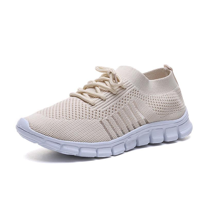 Breathable Open Side Ladies Sneakers -Ash - Obeezi.com