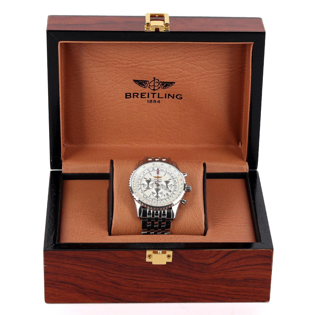 Breitling Chronometre Navitimer Silver Steel Watch - Obeezi.com