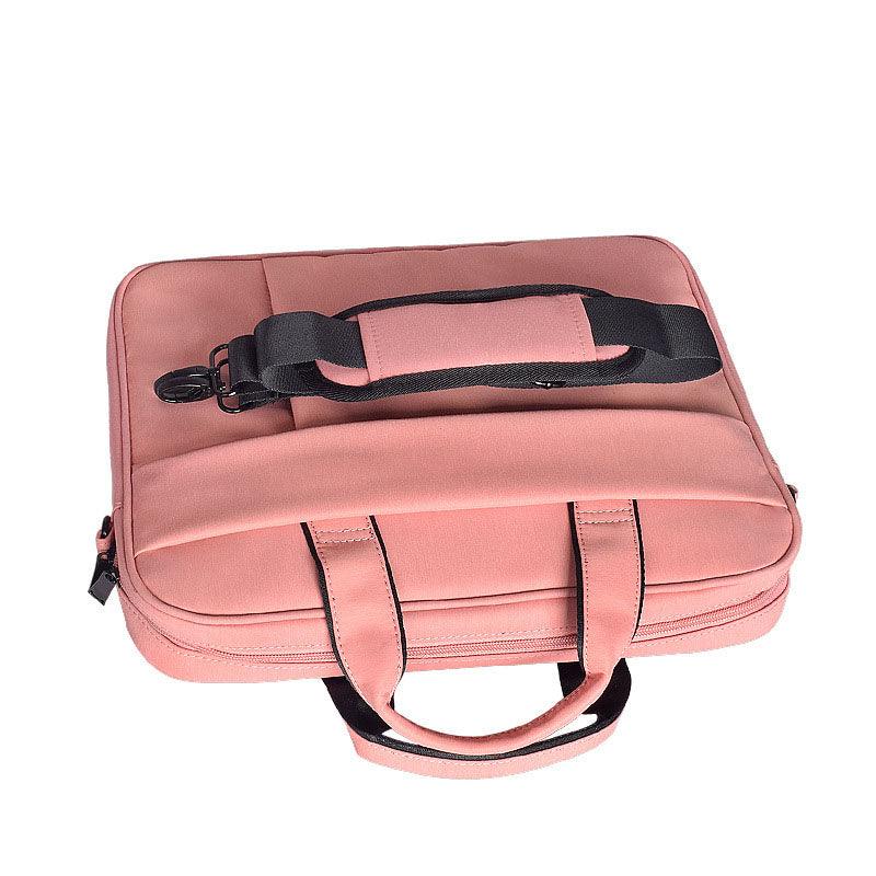 Brinch Waterproof Casual Business Side Zipper Designed Laptop Bag-Pink - Obeezi.com