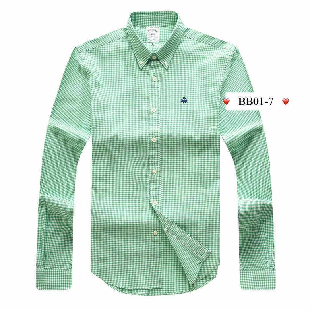 Brooks Brothers Regent Cotton Long Sleeve Shirt- Green - Obeezi.com
