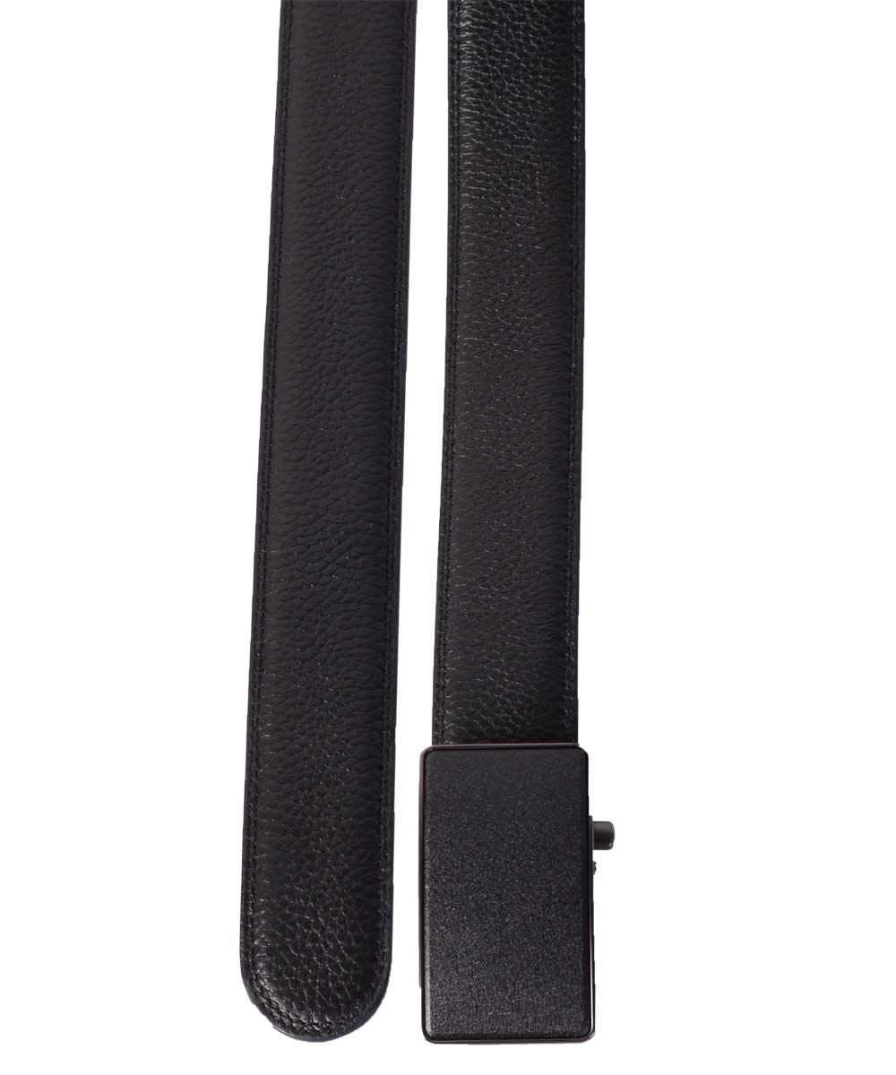 Bulliant Ratchet slide Black Leather Belt for Men - Obeezi.com