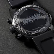 Burberry Black Rubber Chronograph Men's Watch BU7701 - Obeezi.com
