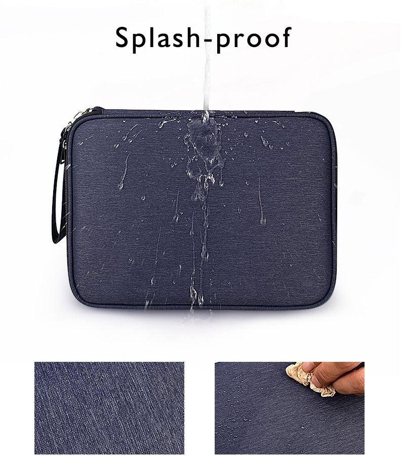 Business And Leisure Double Zipper Notebook Bag-Navy Blue - Obeezi.com