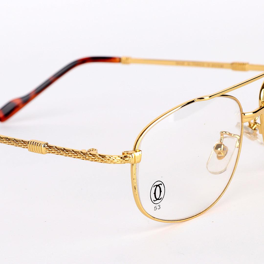 Cartier Metal Gold Vintage Classic Transparent Sunglasses - Obeezi.com