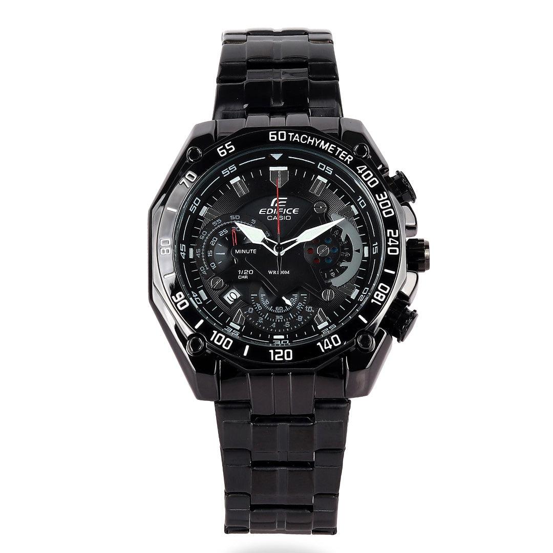 Casio Edifice Chronograph Men's Black steel Watch - Obeezi.com