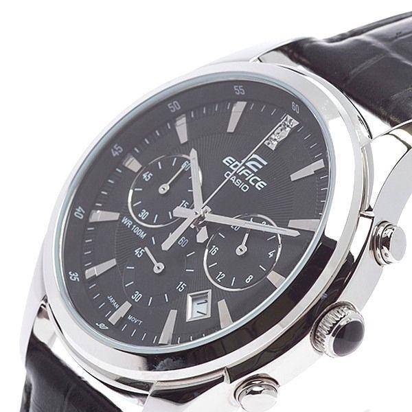 Casio Edifice EFR-517 Men's Chronograph Leather Watch - Obeezi.com