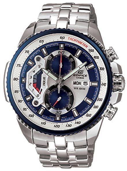 Casio Edifice Men's watch EF-558-2AV Day-Date Blue Classic Chronograph - Obeezi.com