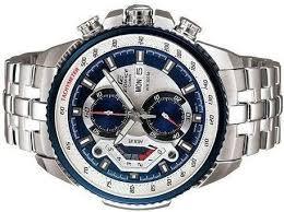 Casio Edifice Men's watch EF-558-2AV Day-Date Blue Classic Chronograph - Obeezi.com