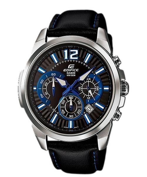 Casio Edifice Retrograde EFR-535L-1A2VDF Blue Leather Watch - Obeezi.com